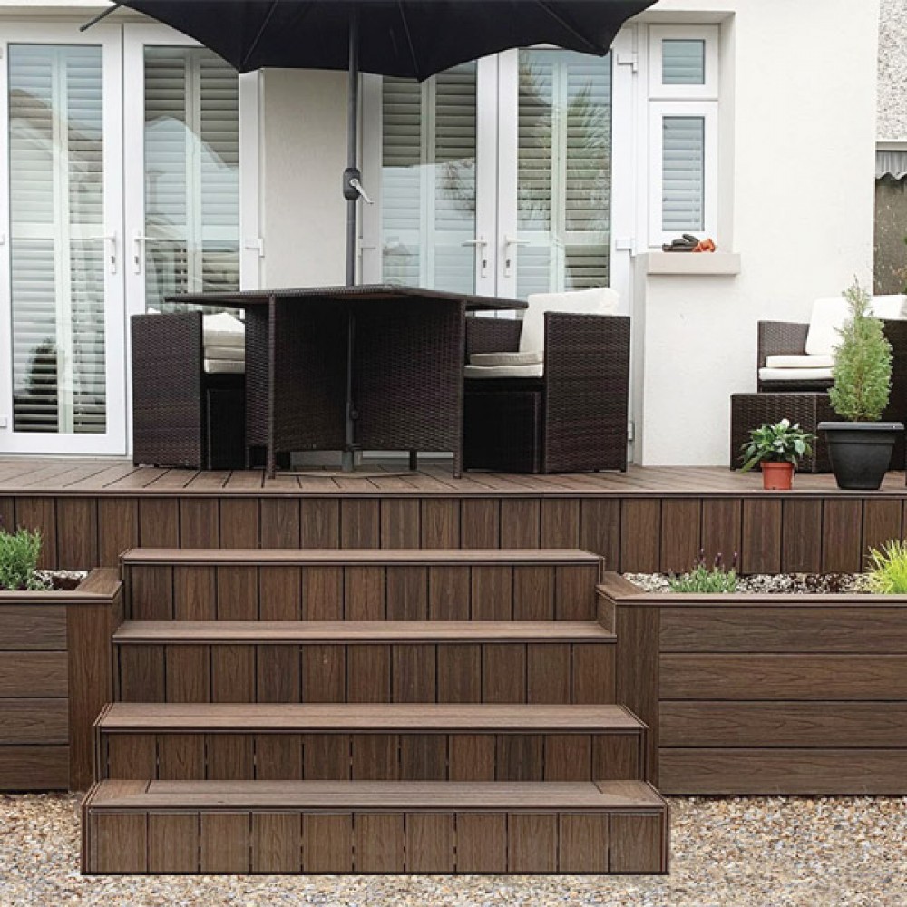 Ultrashield Composite Decking Board | Walnut | 138mm X 23mm X 3.6m