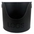 Castle Living Logs Bucket Black |CL404944