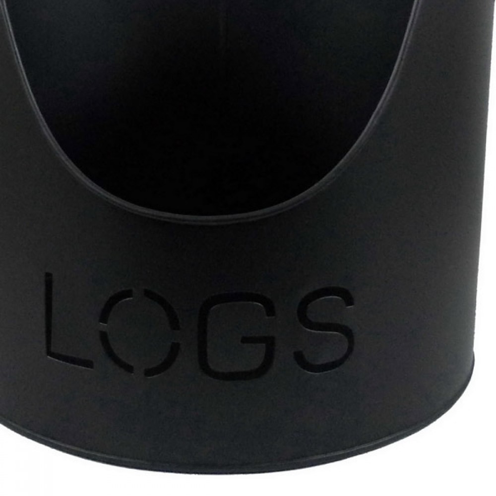 Castle Living Logs Bucket Black |CL404944