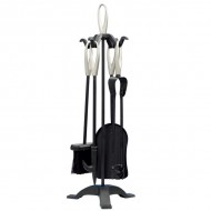 Castle Living Loop 5 Piece Companion Set 24" | Black & Nickel | CL405101