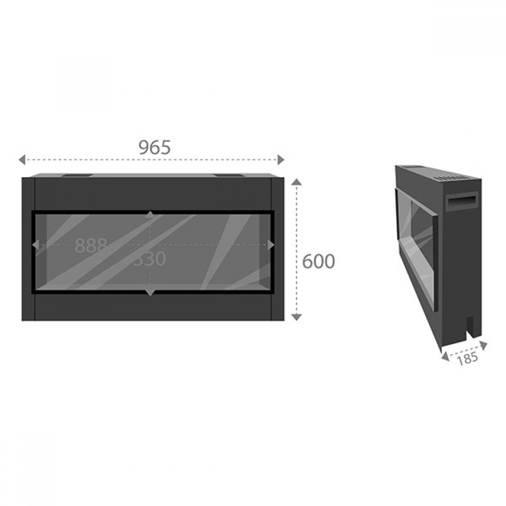 Bespoke 890mm HD+ Electric Fire 