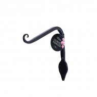 Curved Hanger With Leaf Detail | Black