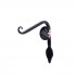 Curved Hanger With Leaf Detail | Black
