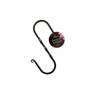 Twisted 'S' Hook 15cm Wall Bracket | Black