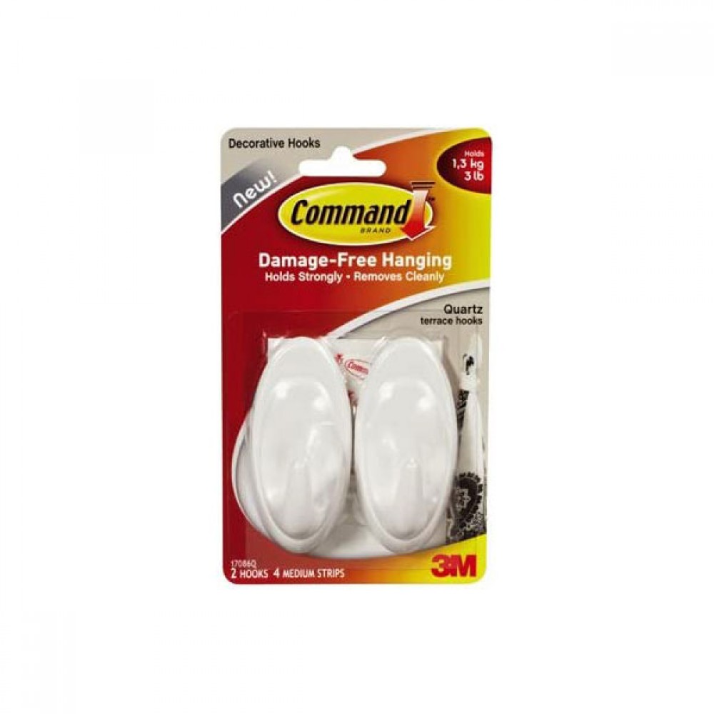 Command 17086Q Quartz Terrace Hook
