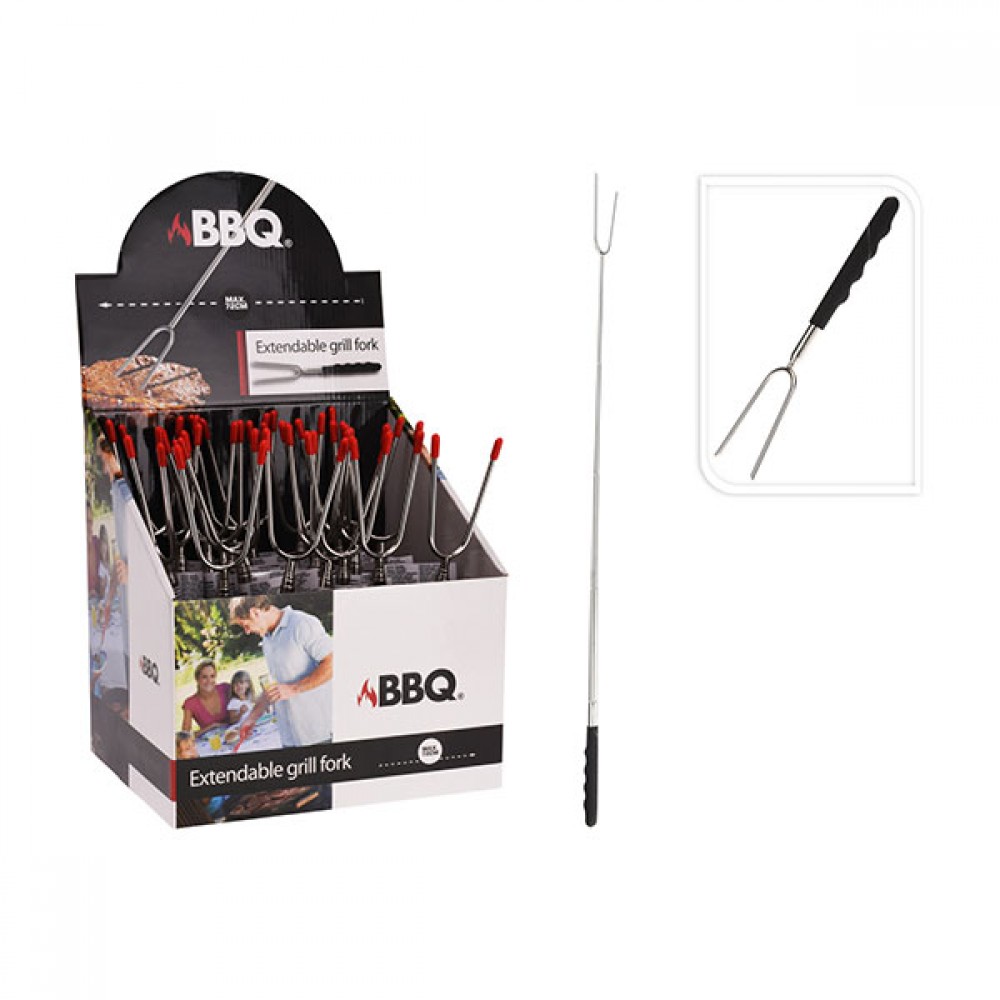 Extendable Telescopic BBQ Fork 