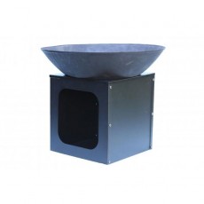 Isla Large Cast Iron Fire Bowl With Log Store