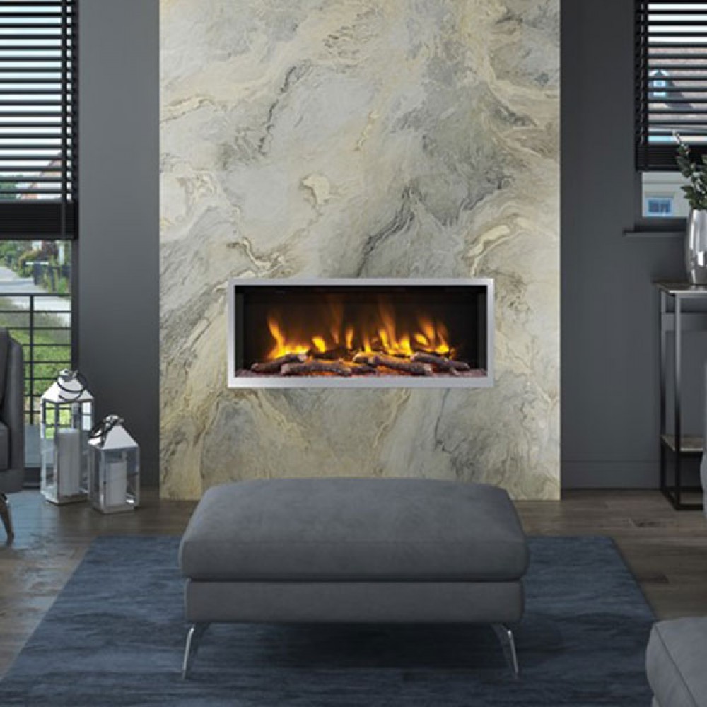 Pryzm Volta 42" 5D 1000 Inset Electric Fire Chrome