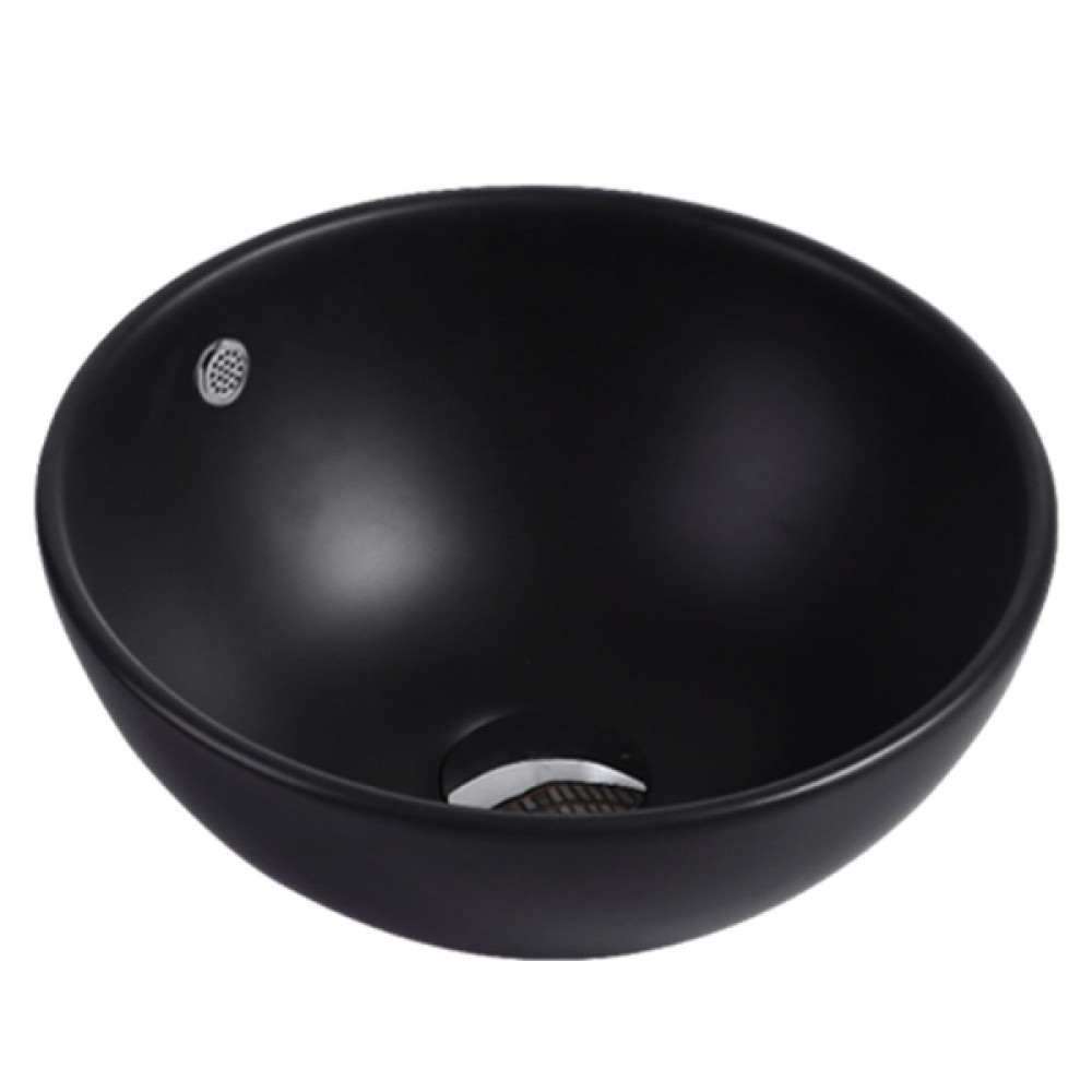 RT Large Horizon Counter Top Vessel | Matt Black | 435mm