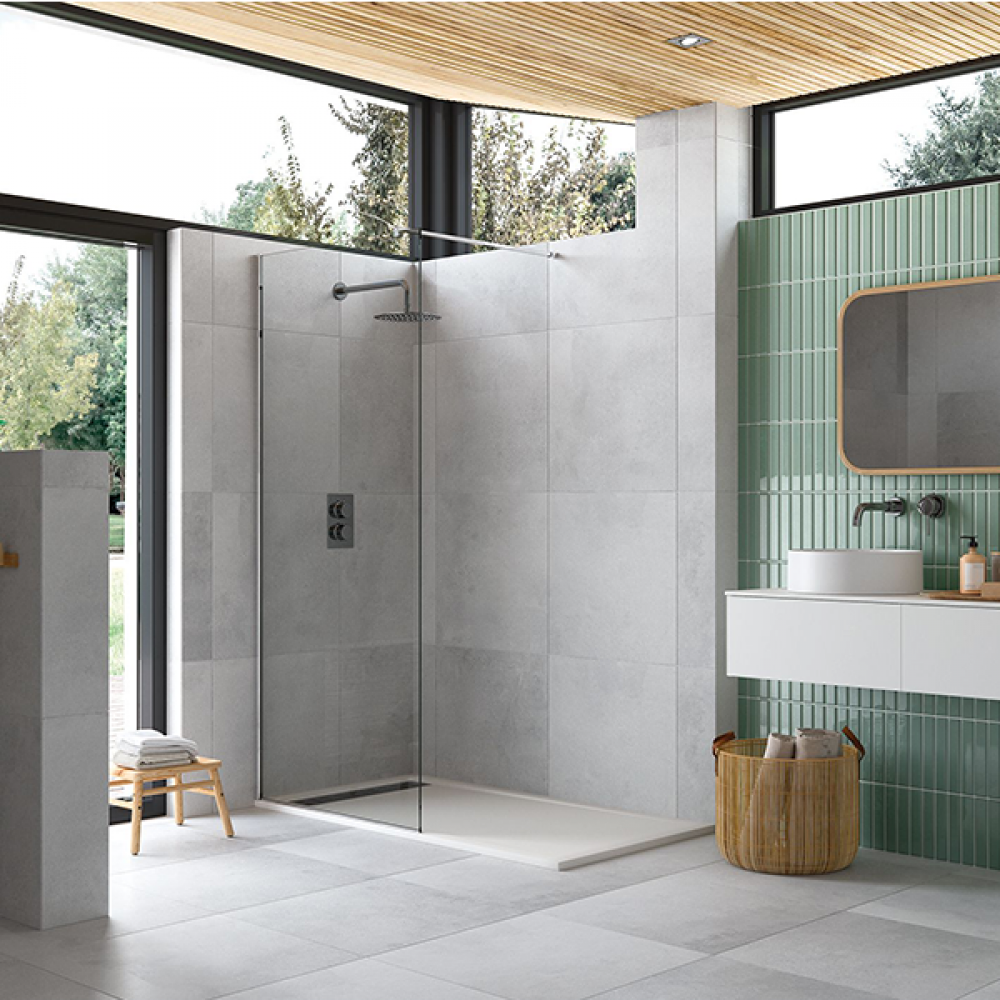 Ayo 8mm Wetroom 1100mm Silver