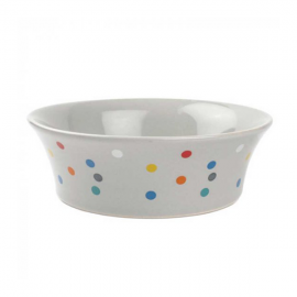 Flared Polka Dot Ceramic Bowl | 8044003