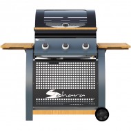 Sahara S350 3 Burner Gas BBQ | Bamboo Side Trays