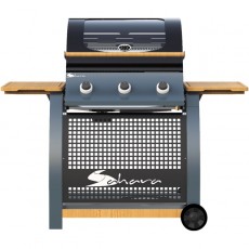 Sahara S350 3 Burner Gas BBQ | Bamboo Side Trays