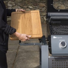 Sahara S350 3 Burner Gas BBQ | Bamboo Side Trays