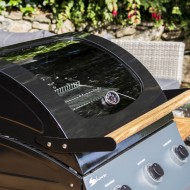 Sahara S350 3 Burner Gas BBQ | Bamboo Side Trays