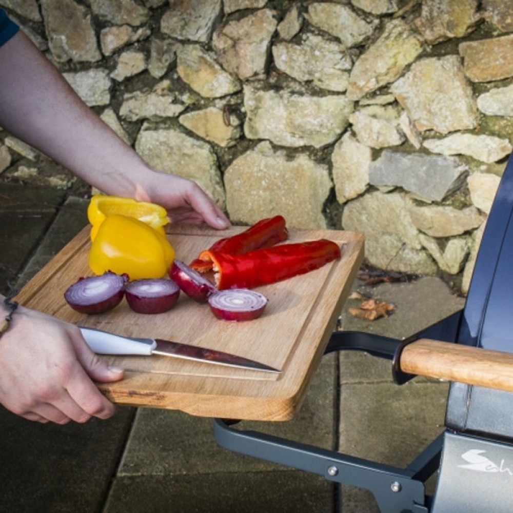 Sahara S350 3 Burner Gas BBQ | Bamboo Side Trays