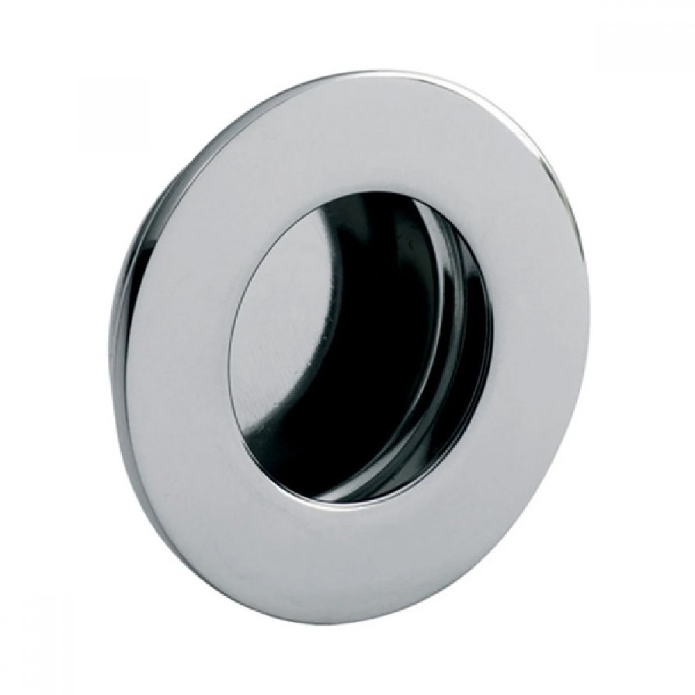 Flush Pull Circular | 80mm Diameter | Satin Stainless Steel
