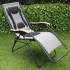 Zero Gravity Padded  Sunlounger Chair | Grey