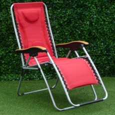 Zero Gravity Padded  Sunlounger Chair | Grey