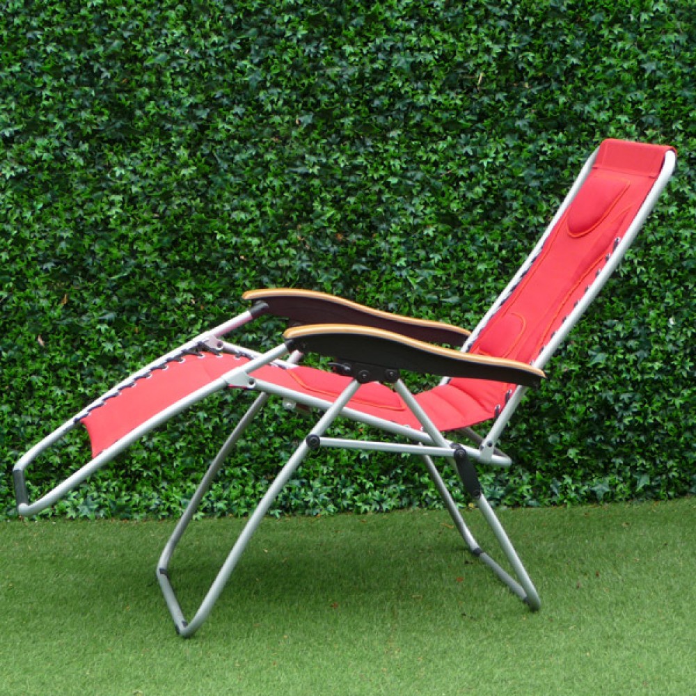 Zero Gravity Padded  Sunlounger Chair | Grey