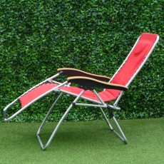 Zero Gravity Padded  Sunlounger Chair | Grey