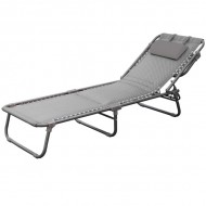 Textilene Padded Sunlounger | Grey
