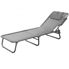Textilene Padded Sunlounger | Grey
