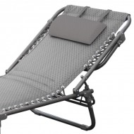Textilene Padded Sunlounger | Grey