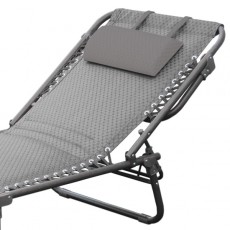 Textilene Padded Sunlounger | Grey