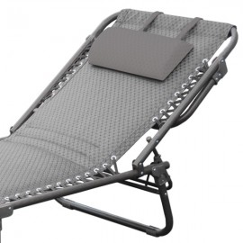Textilene Padded Sunlounger | Grey