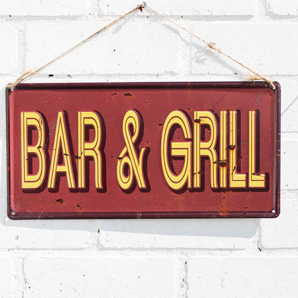 Bar & Grill Sign | 40 x 20cm 