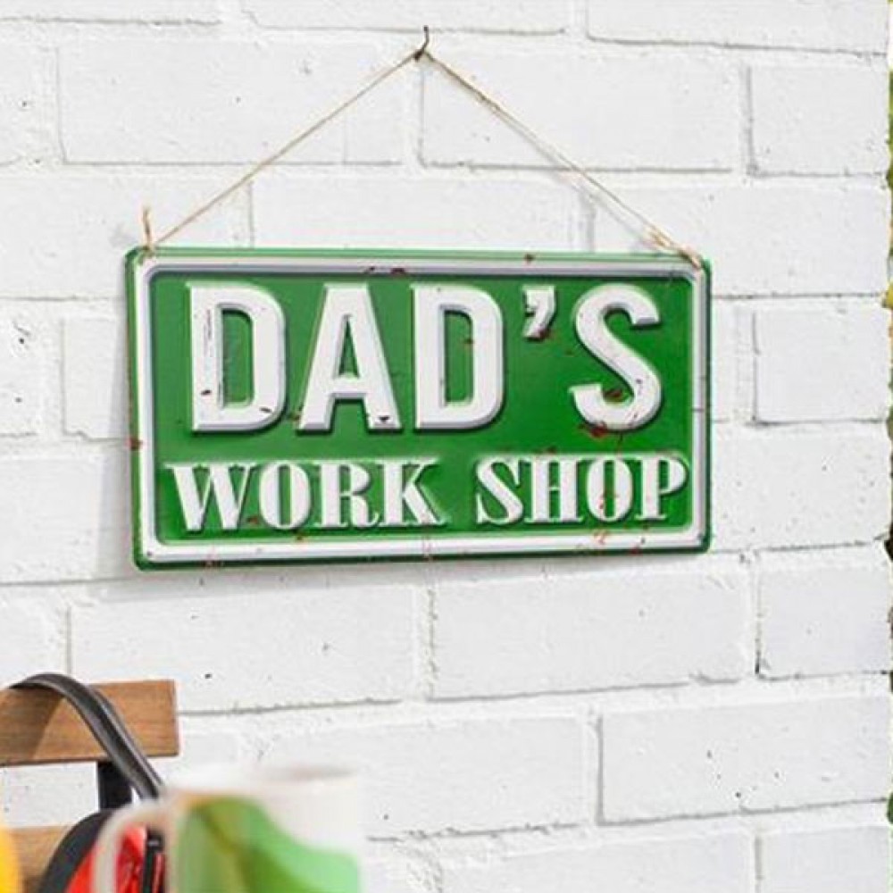 Dad's Work Shop Sign | 40 x 20cm