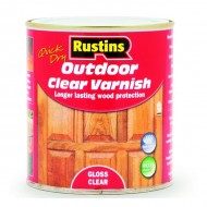 Rustins Quick Dry Outdoor Varnish | Clear | Size & Finish Options