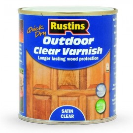 Rustins Quck Dry Outdoor Varnish Clear Satin 500ml |r690084