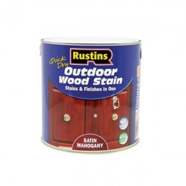 Rustins Quick Dry Outdoor Woodstain Mahog Satin 500ml | R690137