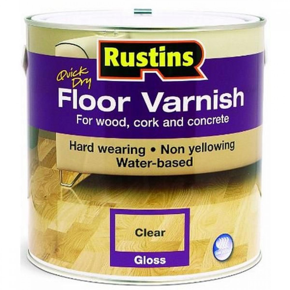 Rustins Quick Dry Floor Varnish | Clear | Size & Finish Options