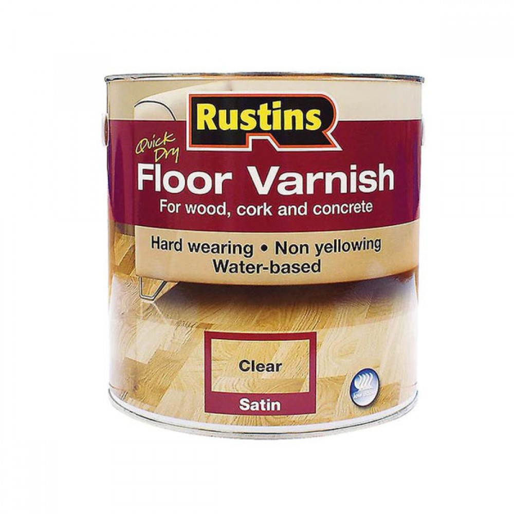Rustins Quick Drying Floor Varnish | Satin | Size & Colour Options