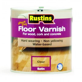 Rustins Quick Dry Floor Varnish Clear Satin 5ltr | r690071