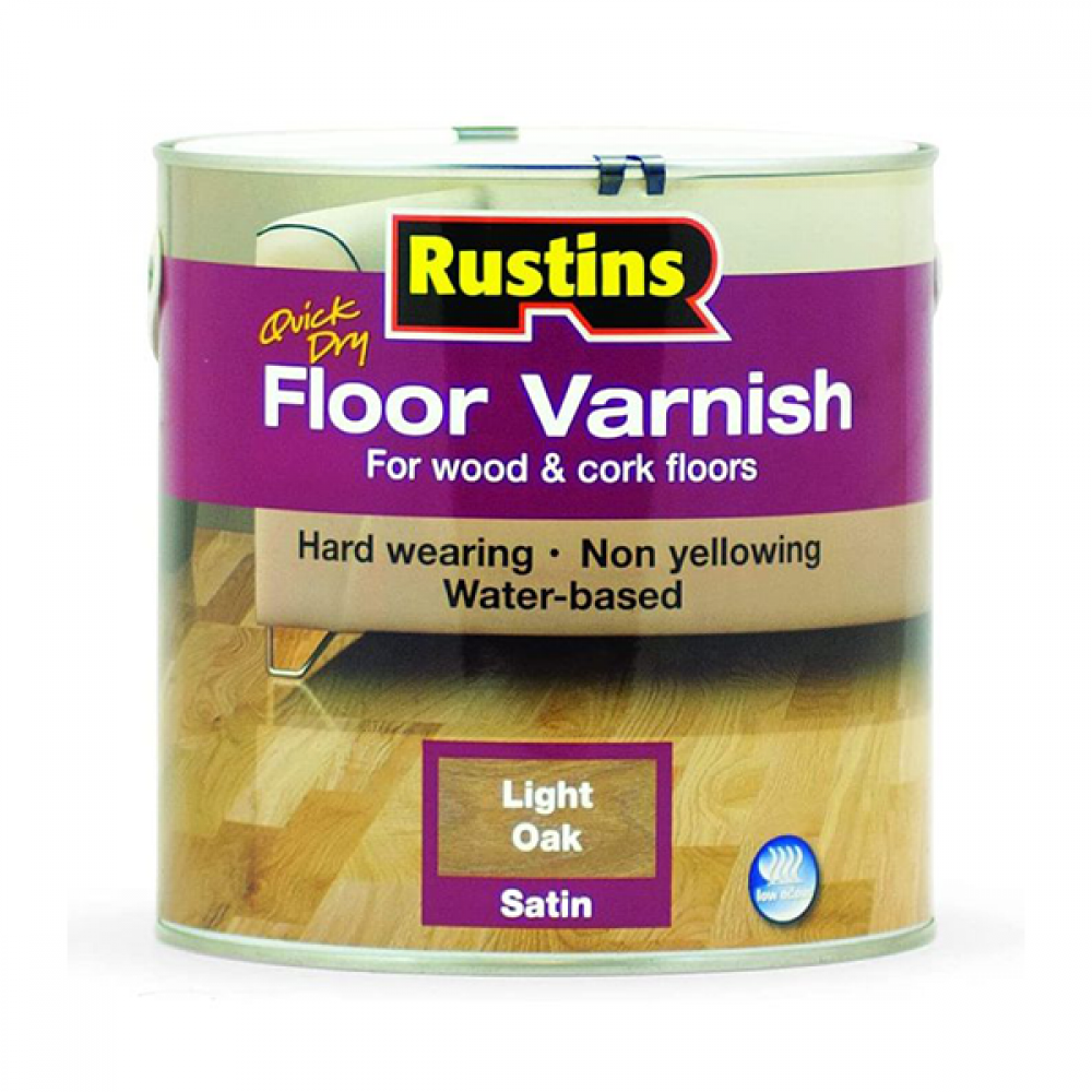 Rustins Quick Dry Floor Varnish Light Oak 2.5ltr | R690164