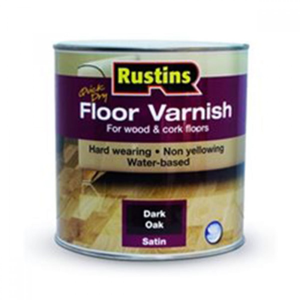 Rustins Quick Dry Floor Varnish Medium Oak Satin 2.5ltr |r690165