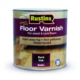 Rustins Quick Drying Floor Varnish Dark Oak Satin 2.5ltr | R690166