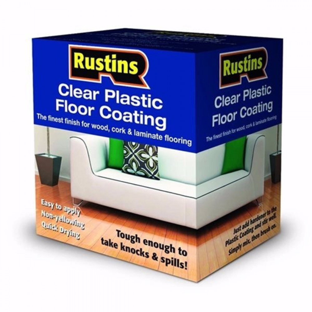 Rustins Plastic Floor Coating Trade Pack Satin 4ltr |r400029