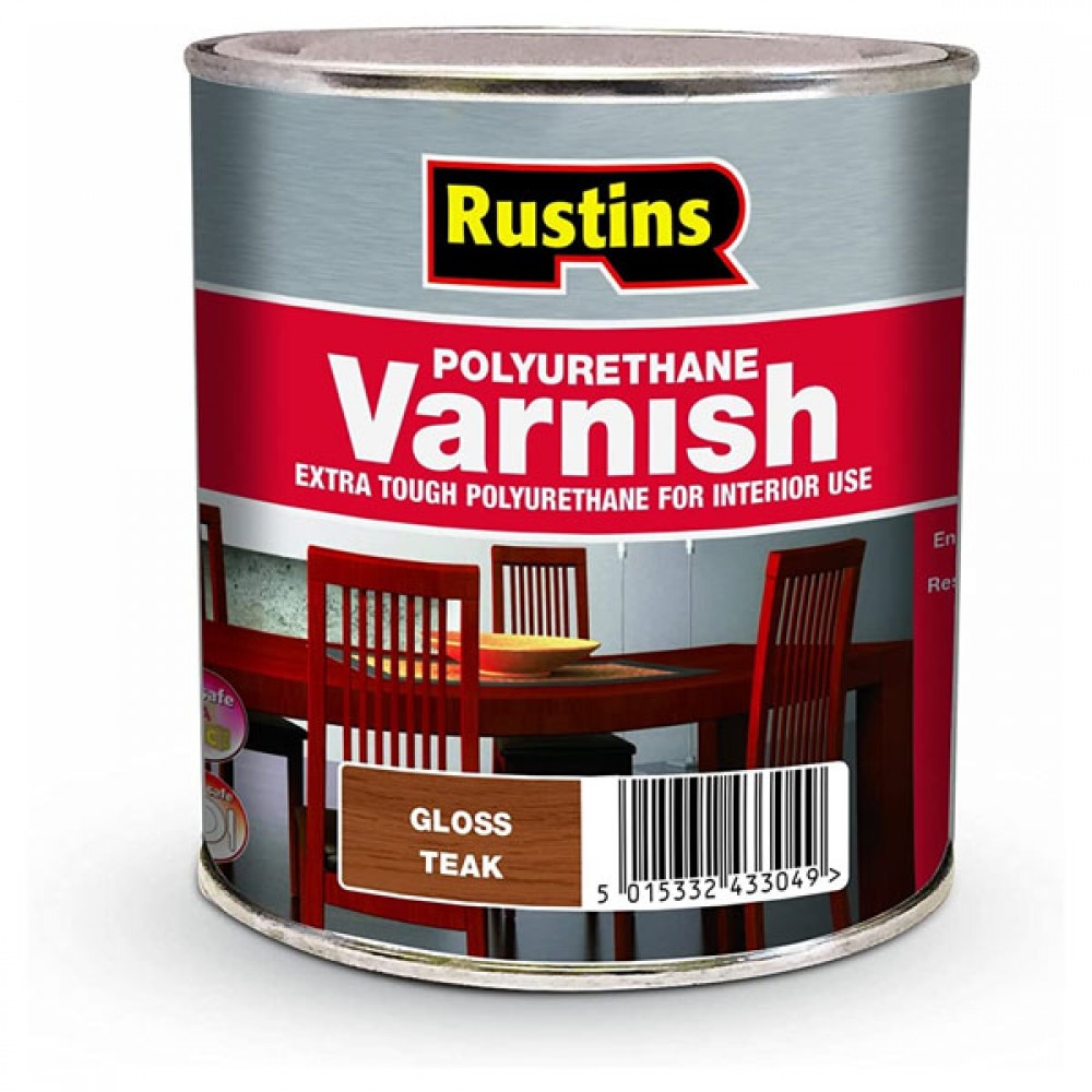 Rustins Polyurethane Varnish Teak Gloss 250ml |r432002