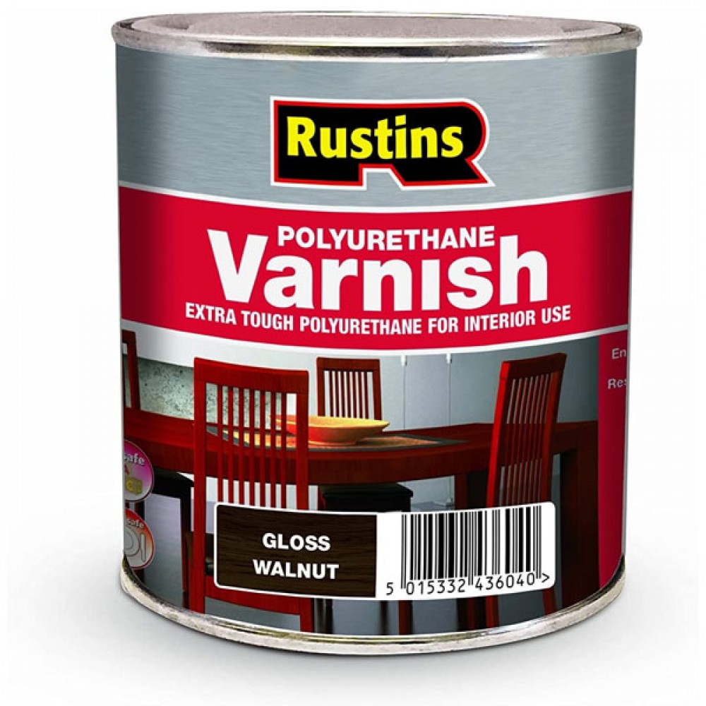 Rustins Polyurethane Varnish Walnut Gloss 250ml |r432006