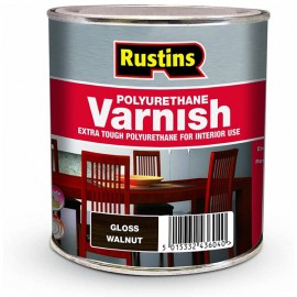 Rustins Polyurethane Varnish Walnut Gloss 500ml |r432007