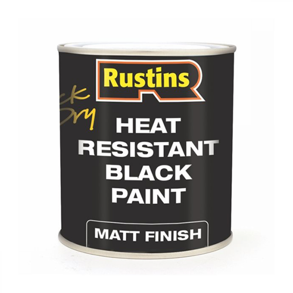Rustins Quick Dry Heat Resistant Black Paint 250ml