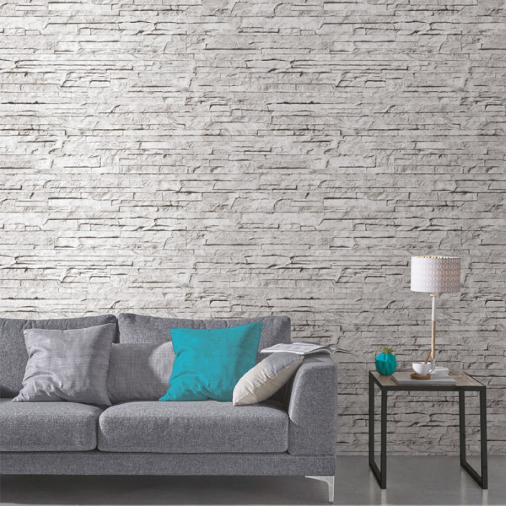 Grosfillex Element 3D Parament Wall Panelling | White Stone | 8mm | 74988C76