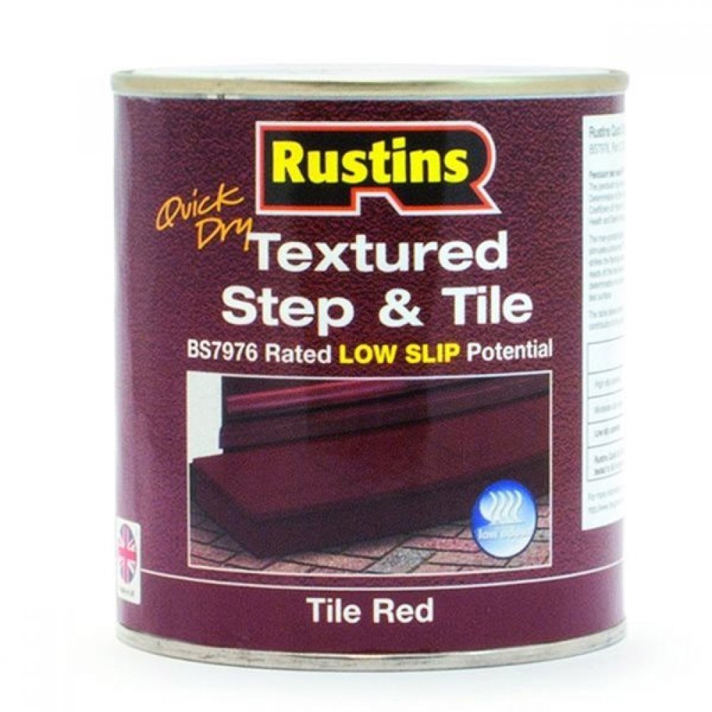 Rustins Quick Dry Textured Step & Tile 500ml | Red | R479995