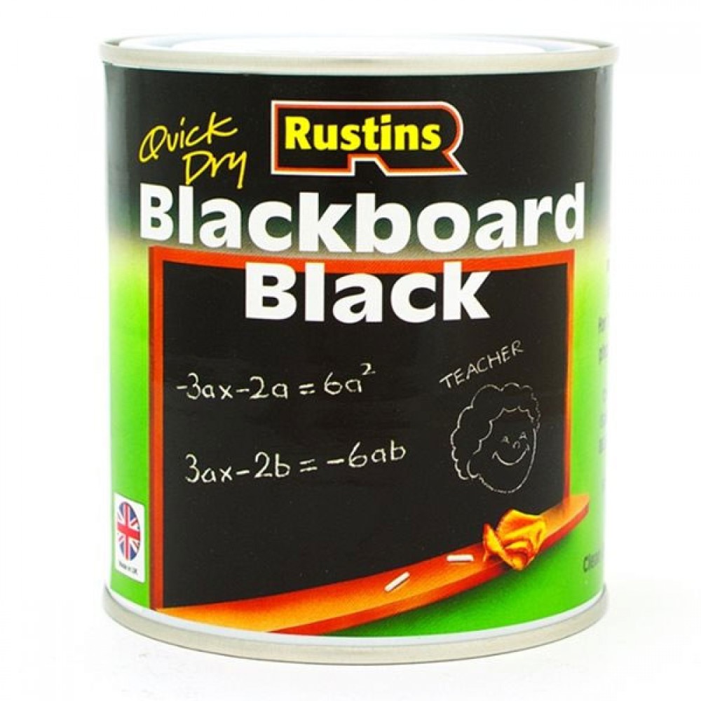 Rustins Quick Dry Blackboard Black Paint 500ml |r050003