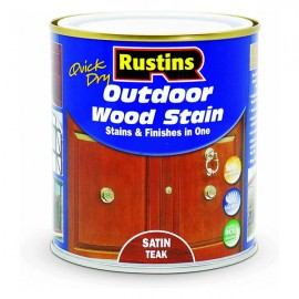 Rustins Quick Dry Outdoor Woodstain Teak Satin 2.5ltr |r690144